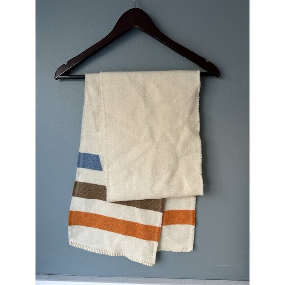 Faribault Woolen Mill Scarf 72x11 Striped Revival Wool USA Dapper Classic Men - Picture 6 of 8